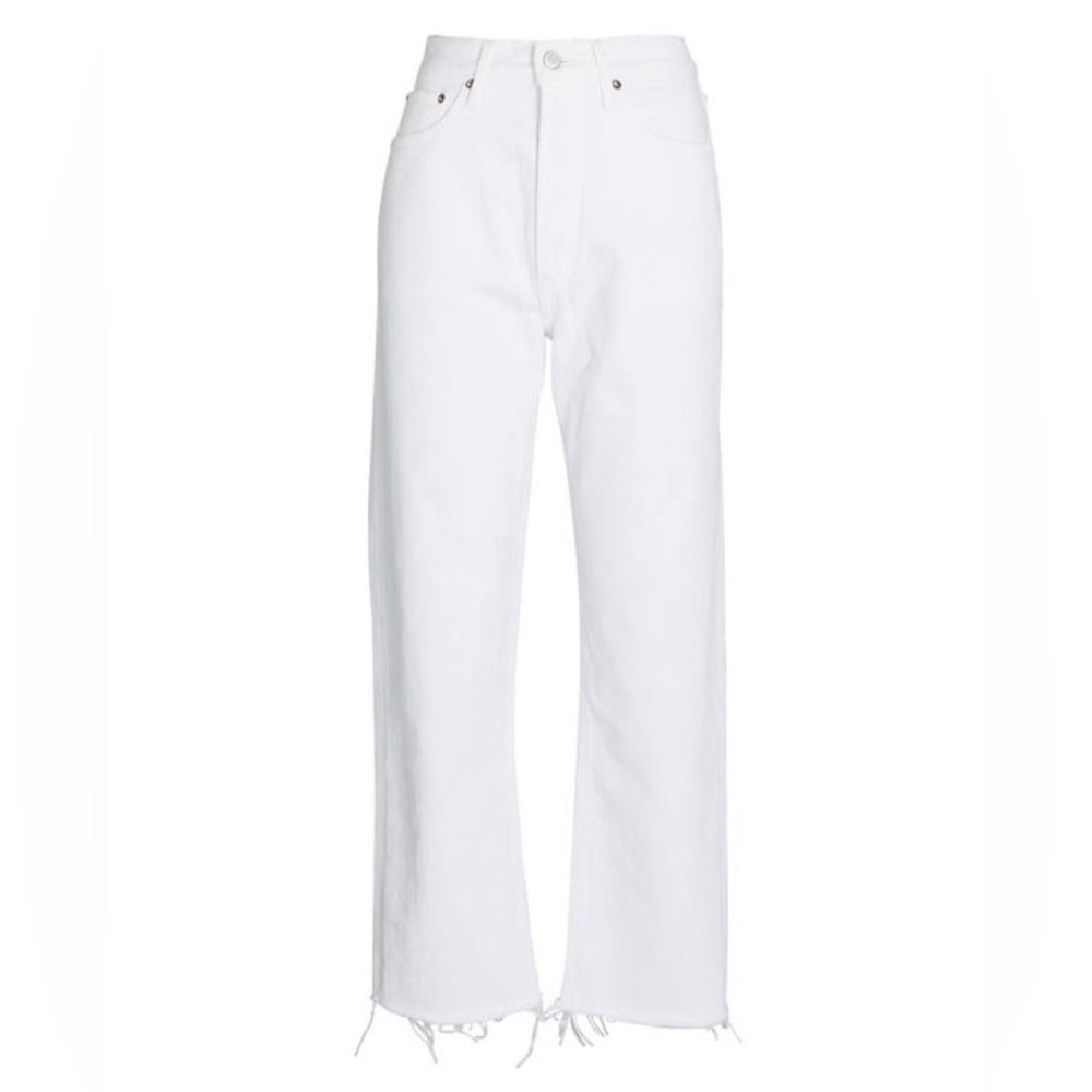 Agolde White Straight Leg Jeans